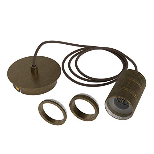 Calex Retro lampa wisząca, 1-pkt., brąz