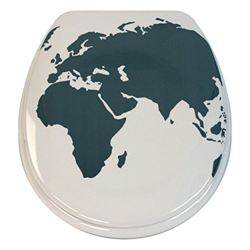 MSV deska sedesowa World z Duroplast z mechanizmem cichego domykania Softclose, plastik, wielokolorowa, 30 x 20 x 15 cm 141743