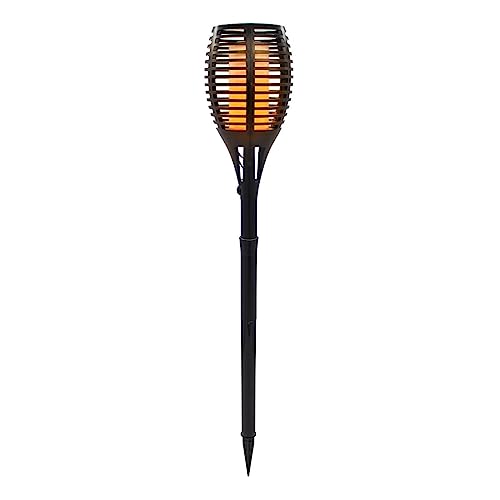 LUMISKY MAITY SUN lampa latarka LED imitacja płomienia solaire dla jardin, ABS, czarny, 11 x 11 x 78 cm