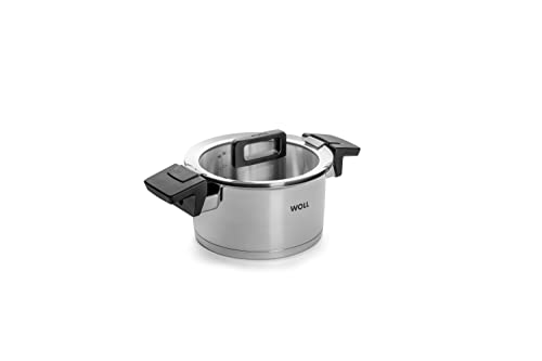 Woll 118NC Concept garnek ze stali szlachetnej, średnica 18 cm, wysokość: 10 cm, 2,5 l, w wielofunkcyjną pokrywą ze szkła, do kuchenek indukcyjnych 118NC
