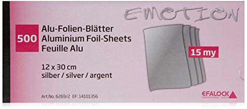 Efalock Emotion, paski z folii aluminiowej do koloryzacji włosów, 12x30cm, 500sztuk