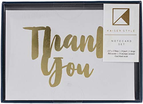 KAISERCRAFT PTY LTD (3PL) KAISERCRAFT PTY LTD (3PL) Karty/ENVEL 3,5 14 szt. dziękuję, jeden rozmiar KS876