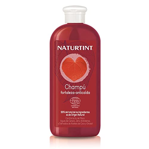 Naturtint - Szampon Twierdza Anticaída, czysta, wzmacnia i zapewnia gęstość, spowalnia i zwiększa jasność, 99% naturalnych składników, wegańskie, z Maca, 330 ml