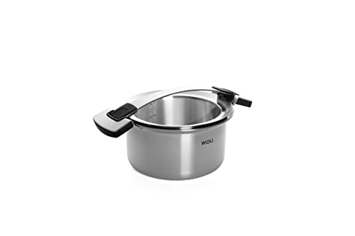 Woll Garnek ze stali nierdzewnej z pokrywą garnków  płyta Concept Pro 20 cm, stal szlachetna, 2 el. 120CO