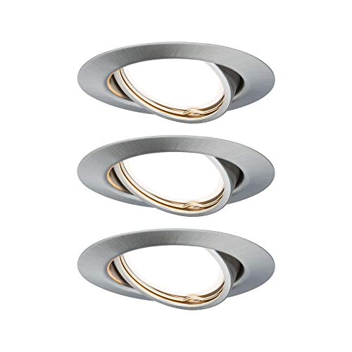 Paulmann Base Coin oprawa wbudowana ruchoma LED 3-st ściemnianie 3x5W 230V 51mm Żelazo Szczotkowane/Metal PL93425