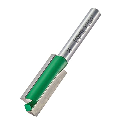 Trend CraftPro frez prosty z dwoma ostrzami, chwyt 1/4 cala, średnica cięcia 12,7 mm i długość cięcia 31,8 mm, końcówka z węglika wolframu, C022X1/4TC