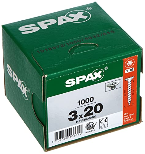 Spax Wkręty uniwersalne z główką stożkową T-STAR plus 3x20mm op. 1000szt. 119101