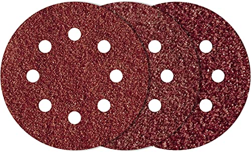 Wolfcraft Krążki ścierne samoprzyczepne korund śr. 125 mm granulacja 60, 80, 120 (25szt.) 8401000