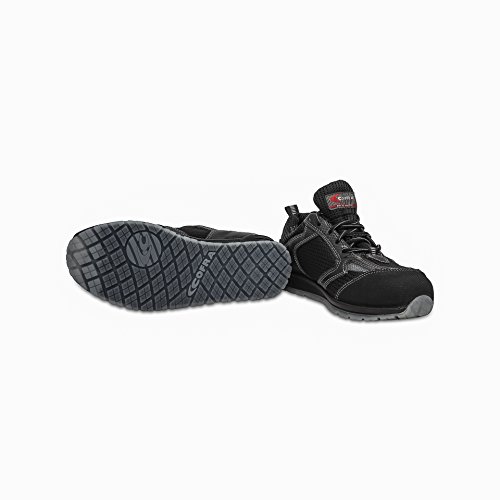 COFRA Buty scherheits S1P ESD SRC Kress Cofra buty robocze Sneaker oddychająca Elektronik obszar aluminiowy nosek zabezpieczenie przebiciowe czarne, czarny 78450-003.W43