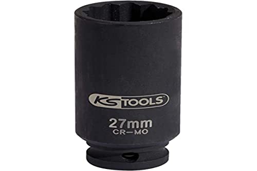 KS Tools 150.1703 1/2 cala specjalna siła wałów przegubowych klucz nasadowy, długie, 27 MM 4042146224144