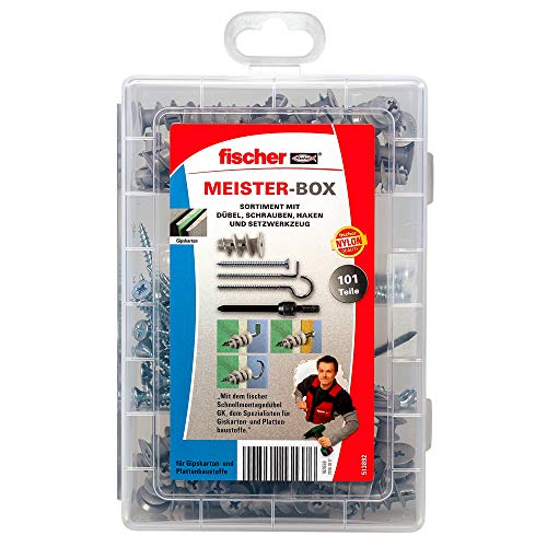 Fischer Fischer Meister-Box GK plus śruby haki kołki 100 części z zestawem narzędzi (513892)