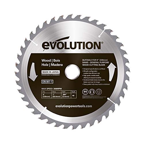 Evolution Tarcza do cięcia drewna 230 mm 40 zębów EVO-230-40-D