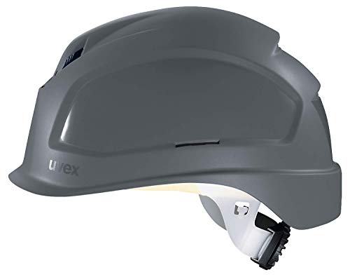 Uvex 9772832 Pheos B-S-WR wentylowany kask budowlany z pokrętłem - krótki daszek - ciemnoszary