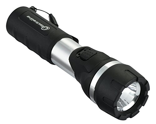 Electraline 58043 reflektor LED latarka awaryjna 70 lumenów z ergonomicznym uchwytem i przełącznikiem wł./wył., wodoodporny IP44 i odporny na wstrząsy baterie w zestawie