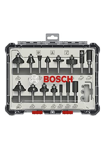 Bosch Powertools powertools cutter set 15 pcs Mixed 1/4 shank 2607017473