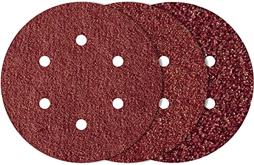 Wolfcraft Krążki ścierne samoprzyczepne korund śr. 150 mm granulacja 60, 120, 240 (12szt.) 1838000