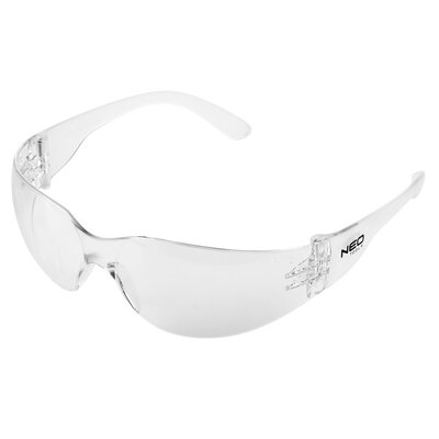 NEO-TOOLS Okulary ochronne, białe soczewki, klasa odpornosci F
