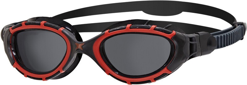 Zoggs Predator Flex Polarized Gogle L, red/black/smoke polarized 2020 Okulary do pływania