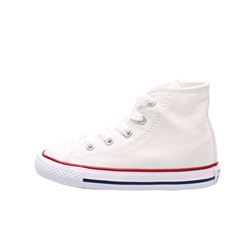 Converse Chłopięce unisex Baby Chuck Taylor All Star Wysokie trampki dziecięce, White Optical White - 20 EU