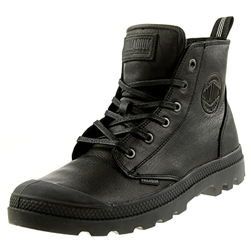 Palladium Unisex Pampa skórzane botki na zamek błyskawiczny, Czarny, 45 EU
