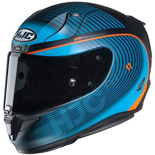 Kask motocyklowy HJC RPHA 11 BINE MC46HSF, niebieski/pomarańczowy, XL