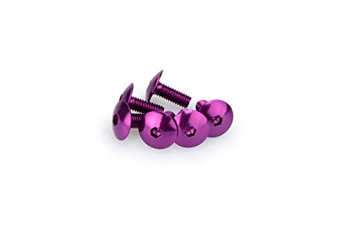 Puig 0689l blister pękaty, 6 śrub, M6, 25 mm, fioletowy