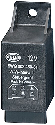 HELLA 5WG 002 450-311 Przekaźnik, przerywacz pracy wycieraczek - 12V - 6- biegunowy - z łącznikiem
