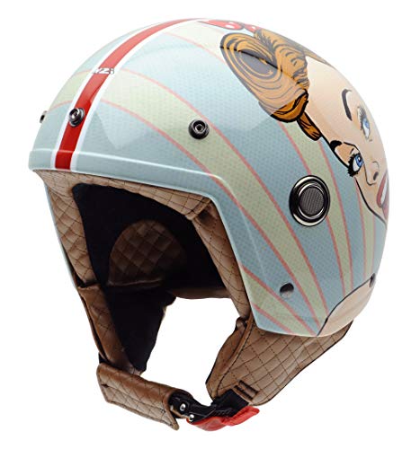 NZI Tonup Grafik otwarty kask motocyklowy, błyszczący Chica Bonita, rozmiar M