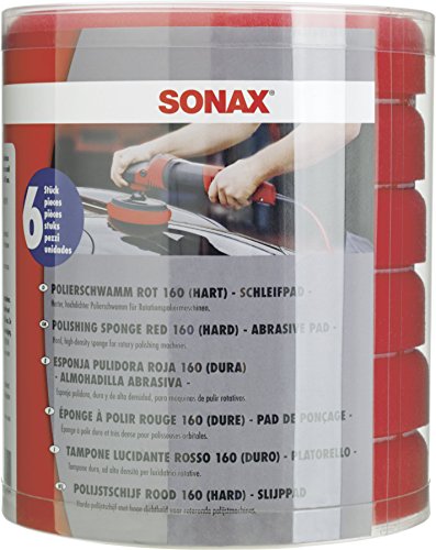 Sonax 04939000 gąbka do polerowania Czerwony 160 (twardego) 6er Set 04939000