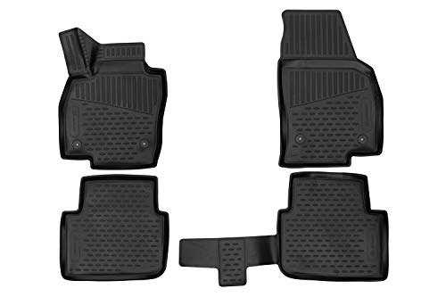 Element gumowe maty 3D, dopasowane dywaniki podłogowe Skoda Kamiq 2019-4 szt.