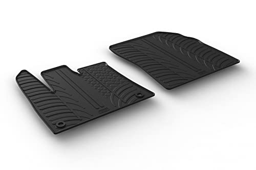 Gledring 0727 zestaw dywaników gumowych Citroën Berlingo/Opel Combo E/Peugeot Partner Cargo 9/2019 (profil T 2-częściowy + owalne klipsy montażowe), czarne