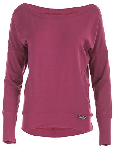 WINSHAPE WINSHAPE Damska koszulka z długim rękawem, czas wolny, sport, Dance Fitness z długim rękawem, berry-love, XL WS2-BERRY-LOVE-XL