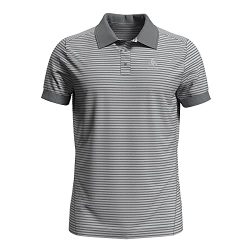 Odlo męska koszulka polo S/S Nikko Dry wielokolorowa Concrete Grey - Silver Grey - Stripes XX-L 550062_70781_XXL