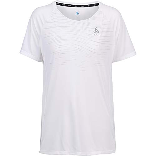 Odlo Odlo T-shirt damski S/S Crew Neck Essential Print T-Shirt wielokolorowa White - Graphic Ss21 S 313401