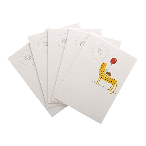Hallmark Zestaw 5 kartek z podziękowaniami od Hallmark  1 wzór z uroczym zwierzęciem