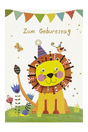 Perleberg Kartka urodzinowa dla dzieci lifestyle lew 11,6 x 16,6 cm 7518017-2