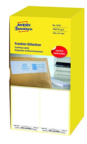 Avery Zweckform Etykiety adresowe do frankownic 1000 etyk./op. 128 x 38 mm białe ZWECKFORM 3434 3434