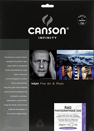 Canson Infinity Papier A4 Rag Papier fotograficzny Duo 220g (10) (206211015)