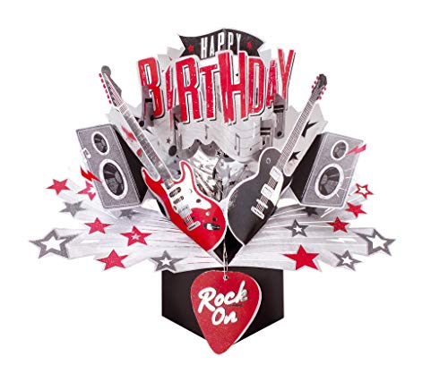 Second Nature Pop Ups Second Nature Birthday Guitars Pop Up Kartka okolicznościowa - POP174 POP174A