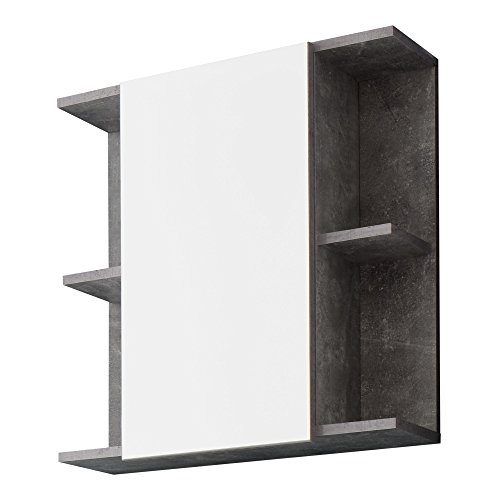 Trendteam Trend Team łazienka lustro szafka Nano, 60 x 62 x 20 cm w betonie Stone melaminy bez oświetlenia 184650534