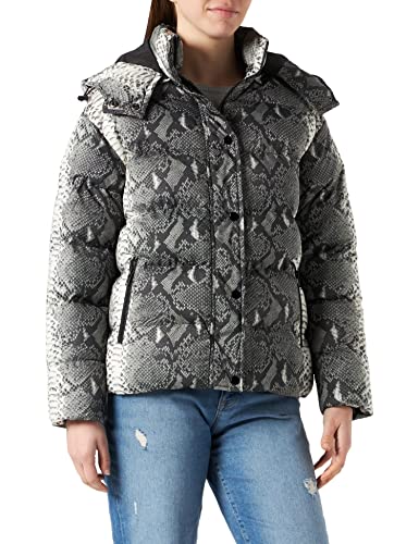 Urban Classics Damska kurtka zimowa Snake Puffer Jacket o wyglądzie skóry węża, Multicolour (Grey Snake 02065), S
