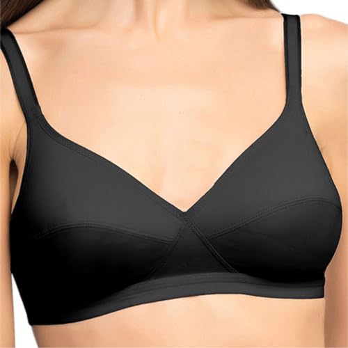 Playtex Damski biustonosz podstawowy mikro-wsparcie bezprzewodowy, Czarny, 85B