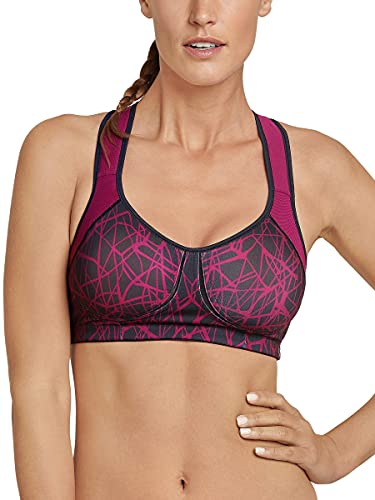 Schiesser Damski biustonosz sportowy z ramiączkami Vario - BH Active, Jagoda_161899, 80C