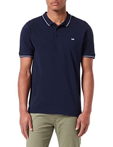 Lee Męski T-Shirt Pique Polo Navy, grantowy, 5XL