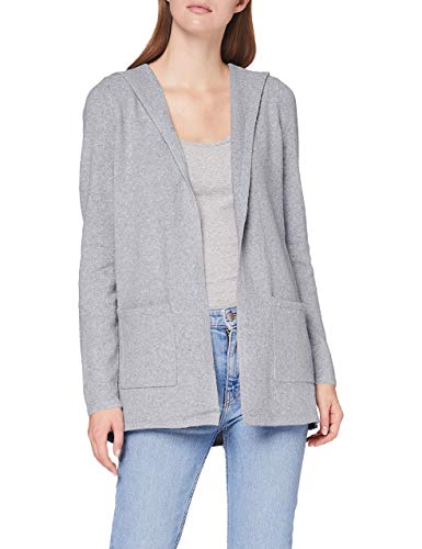 Vero Moda Vmdoffy Ls Open Hood Cardigan Ga Noos Damski Kardigan z Kapturem, Szary, M