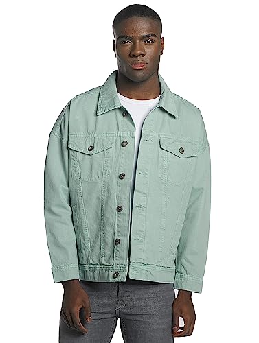 Urban Classics Męska kurtka dżinsowa Oversize Garment Dye Jacket, niebieski (Blue Mint 01306), M