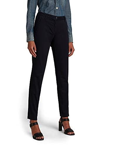 G-STAR RAW Bronson Mid Waist Slim chinosy spodnie damskie, Niebieski (Mazarine Blue D03166-5488-4213), 25W / 28L