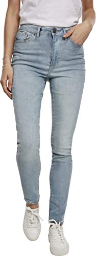 Urban Classics Damskie spodnie jeansowe z wysokim stanem, Niebieski (Authentic Blue Wash 02291), 30W / 30L