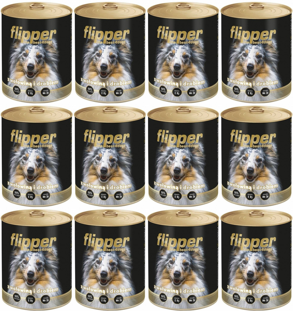 Dolina Noteci Flipper z wołowiną i drobiem 24x800g 47050-uniw