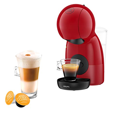 Krups Nescafé Dolce Gusto Piccolo XS, ekspres do kawy, do gorących i zimnych napojów, ciśnienie pompy 15 bar, ręczne dozowanie wody, czerwony